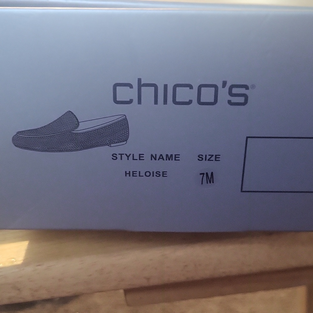 CHICOS Rhinestone Loafers~ 7M Black - Picture 7 of 8